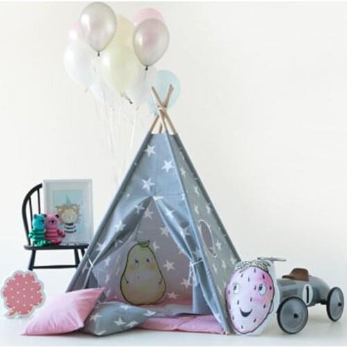 Star design Childrens tent baby toy house Children play tent Cotton tents Baby dollhouse teepee house