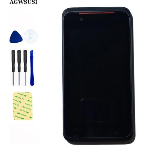 For HTC Desire 210 4.5" Full Touch Screen Digitizer Sensor Glass + LCD Display Monitor Screen Panel Module Assembly with frame