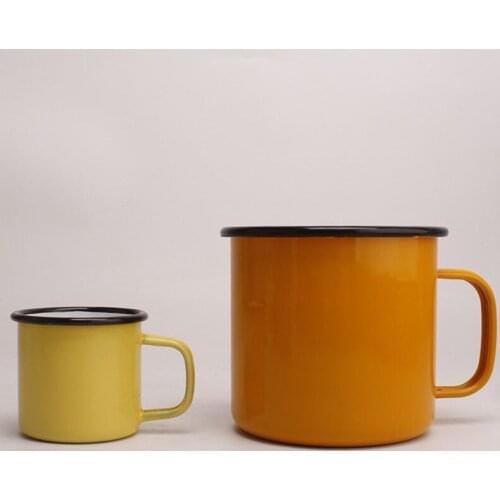 Enamel Cup Classic Retro Office Coffee Cup Mug Milk Cup cute coffee mugs and cups coffee mug with lid