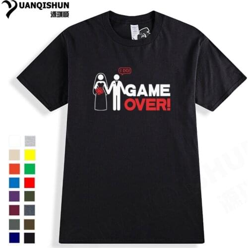 New Summer Style Hip Hop Game Over Logo T Shirts Men Band Man T-Shirt Cotton Short Sleeve O Neck Mens tshirt Euro Size Tops Tees