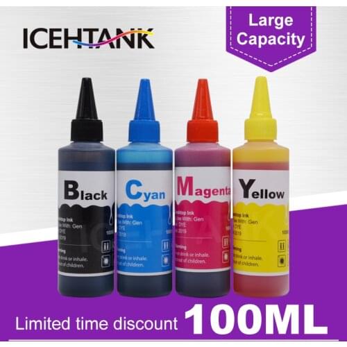ICEHTANK Universal 4 Color Dye Ink Refill Kit for HP 934 935 XL OfficeJet Pro 6230 6830 6820 6815 6835 Printer ink Cartridge