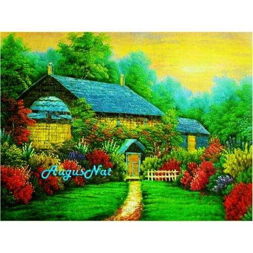 Green house diamond painting cross stitch full scenery wall art picture diamond dotz decor diamond stickers landscape needlework