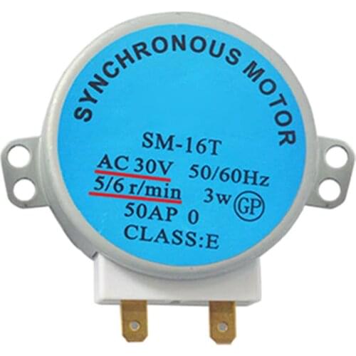AC 30V 5/6 r/min Microwave Oven Synchronous Motor Tray for Galanz SM-16T Microwave Oven Replacements Turntable Motor Parts