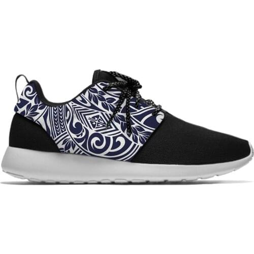 POLYNESIAN TRIBAL PATTERN Personality Vogue Funny Sport Running Shoes Casual Breathable Lightweight 3D Print Men Women Sneakers
