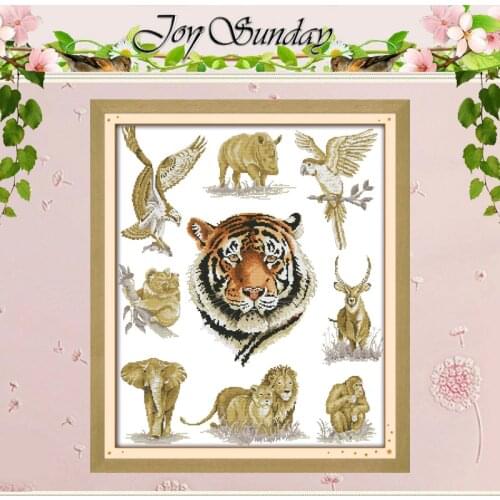 The King of Animals Counted Cross Stitch animals Cross Stitch 11CT 14CT Cross-Stitch Kit Handmade Embroidery for Needlework
