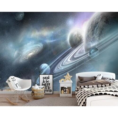 Beibehang Custom wallpaper modern simple three-dimensional space earth television background living room bedroom 3d wallpaper