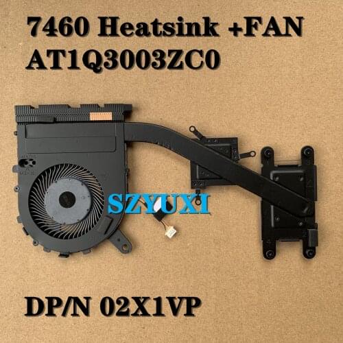 Original Brand NEW CPU COOLING Heatsink Fan cooler for Dell inspiron 14-7000 7460 radiator CN-02X1VP 2X1VP AT1Q3003ZC0