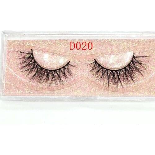 DL lashes 3d mink lashes natural handmade volume soft lashes long eyelash extension real mink eyelash for makeup D020