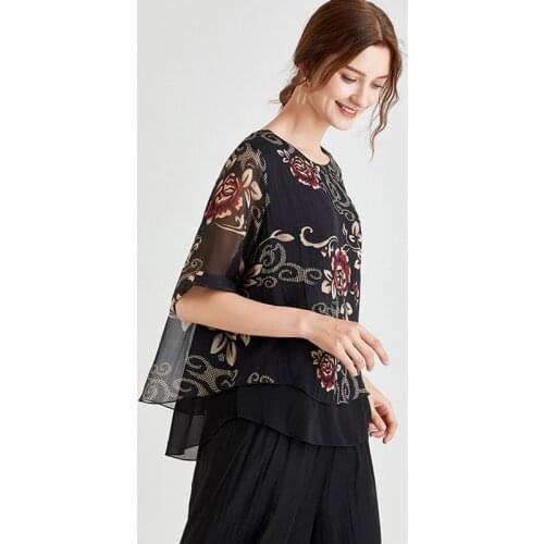 Sayaxiga Womens Silk Shirts