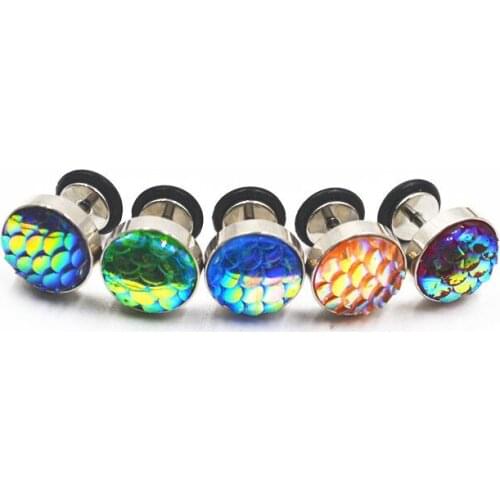 50pcs NEW Body jewelry Ear Stud /Earring Fake Ear Plugs Cheat Tunnels Illussion Plugs 10mm Free Shippment