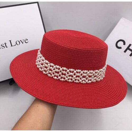 Summer, the new lovely small pure and fresh and concave shape flat wide brim hat celebrity travel Korea sunhats