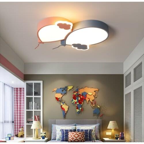 Modern Ceiling Lights Blue Pink ballon Baby Children Kids Room Bedroom Girls Boys Led Ceiling Lamp Light Fixtures Nursery Light