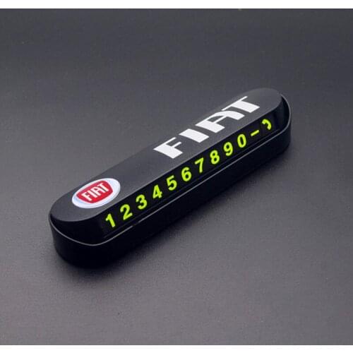Car Styling Temporary Parking Card Phone Number Card Plate Park Stop For Fiat Panda Bravo Punto Croma 500 595