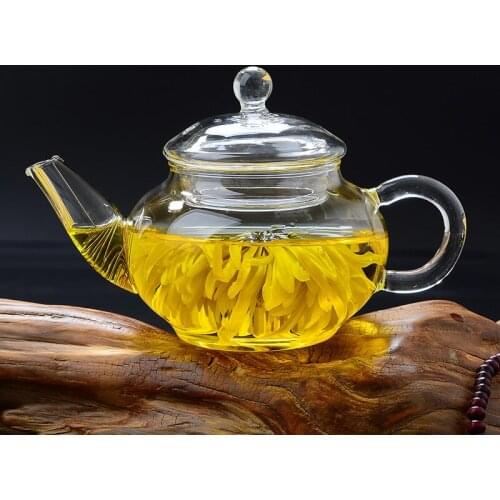 Thickened handmade heat-resistant high borosilicate glass tea set six pot tea bubble teapot special glass