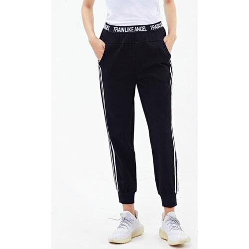 Vansydical Women Thick Running Pants Breathable Fitness Gym Trousers Autumn Winter Training Outdoors Pants Stripes Sweatpants
