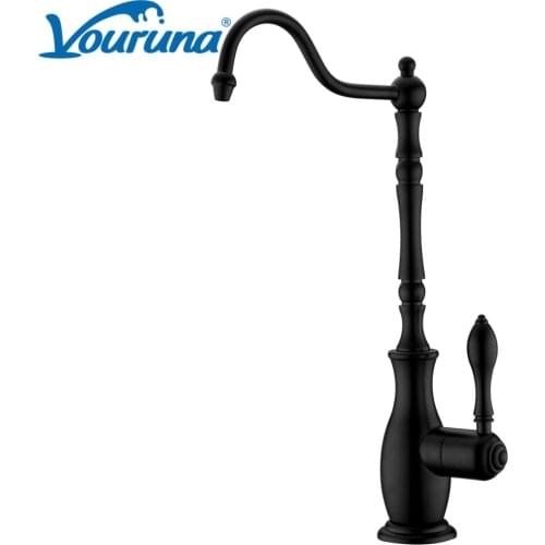 VOURUNA Antique Brass Osmosis Reverse Water Filtration Tap Oil Rubbed Bronze Clean Purified Water Kitchen Faucet