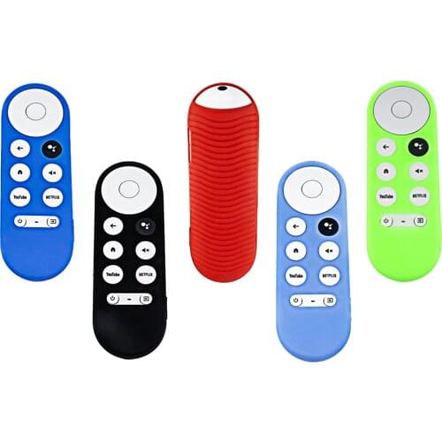 TV Remote Control Protective Case For Google Chromecast 2021 Voice Remote Shockproof Holder Skin Silicone Case Protective Cover