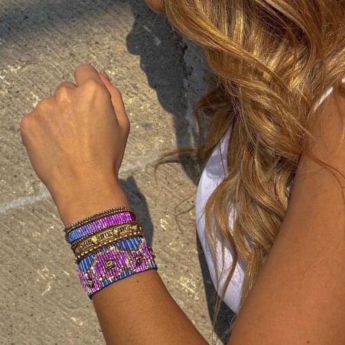 BLUESTAR 2021 Femme Bracelet MIYUKI Bead Bracelets Flower Pulseras Mujer Moda Handmade Braided Jewelry Armband