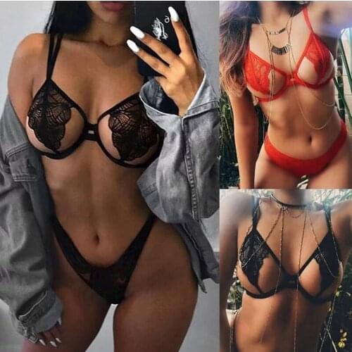 Womens Sexy Bikini Bra Panties Briefs Lingerie Knickers Thongs Temptation Suit