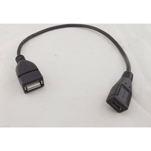 10pcs USB 2.0 Female To Micro B 5 Pin Female Charge Data Extension Adapter Cable 25cm