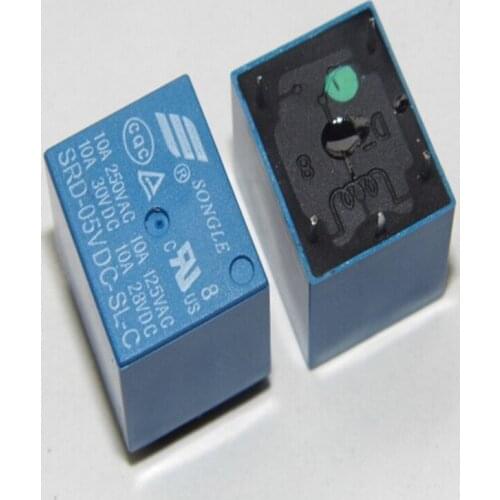 10PCS/Lot SRD-05VDC-SL-C 5V 5VDC 5Pin Power Relay PCB Type SRD-05VDC T73-5V