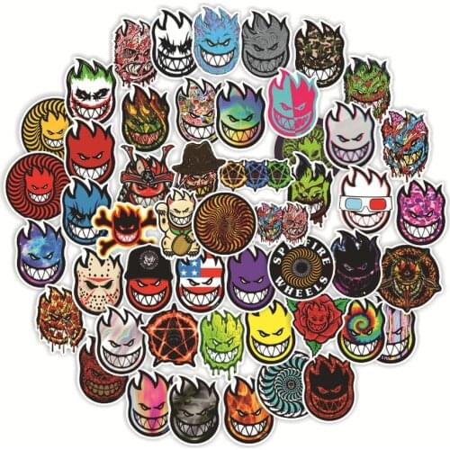15/50Pcs Cool Brand Spitfire Stickers Waterproof Skateboard Car Guitar Motorcycle Luggage Suitcase Graffiti DIY Sticker Kids Toy