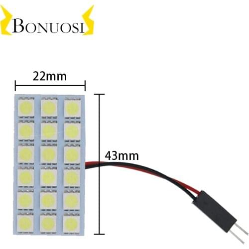 18SMD 24SMD 36SMD 48LED Auto Car Dome Festoon Interior Bulb Roof Light Lamp T10 BA9S Festoon Adapter Base Reading light