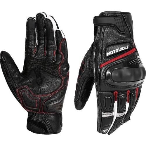 2020 New 100% Genuine Leather Motorcycle Gloves Racing Gloves Driving Motorbike Original Cowhide Gloves good quolity