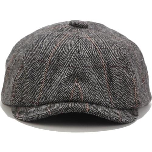 2021 Peaky Blinders Men Berets Hat Autumn New Vintage Herringbone Octagon Cap WomenS Casual Pumpkin Hat Gatsby Flat Beret Hats