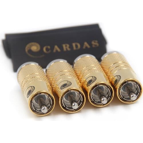 4pcs/lot Cardas SRCA Gold Male RCA connector rca plugs Audio Cable Connector