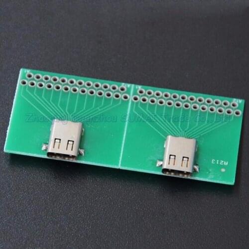 5pcs/lot USB3.1 C Type female socket with PCB board test board