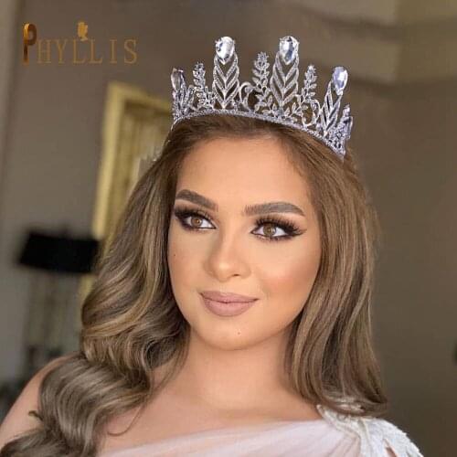 A118 Wedding Tiaras and Crowns for Bride Pageant Rhinestone Headpiece Bridal Headwear Diamond Headdress Women Hair Jewelry