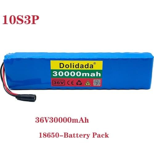2021new10s3p 36V 30ah battery eBike battery pack 18650 lithium ion battery 500W high power large capacity 42V motorcycle scooter