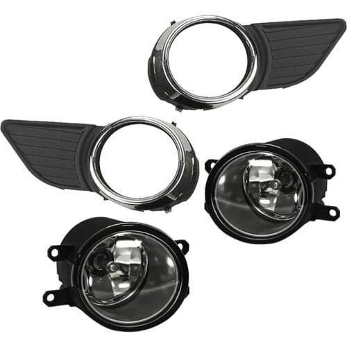 Car Fog Light Lamp Replacement for Toyota Sienna 2011-2017 Front Bumper Fog Lamp Frame Cover Kit,5212808030,5212708030