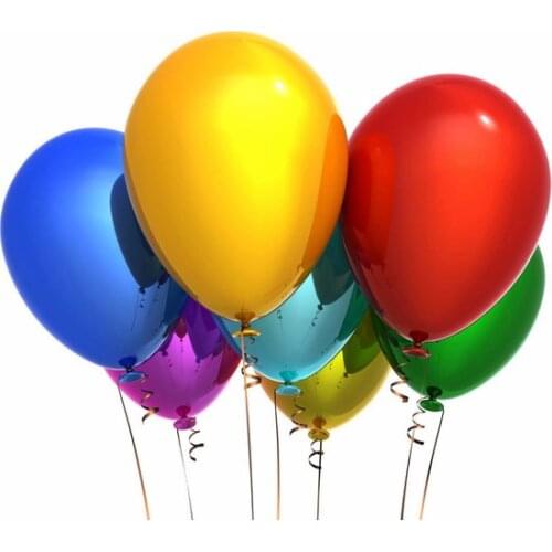 Balonevi Mixed Color Metallic Latex Balloon (50 Pcs) party material