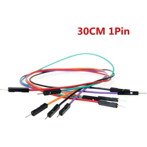Free Shipping30cm 1Pin 50Pice/Lot 2.54MM AWG26 Breadboard Jumper Wires Cables M+M,Female to Male, and F+F Dupont Cable
