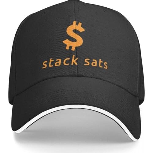 Bitcoin Stack Sats Symbol Promo Mens and Womens hat Print Anime fishing hip hop Vintage caps