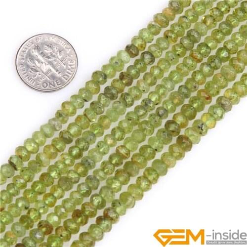 AAA Grade 3x4mm Rondelle Spacer Beads Natural Stone Beads For Jewelry Making Selectable: Olivine Peridot,Tourmaline,Lapis Lazuli