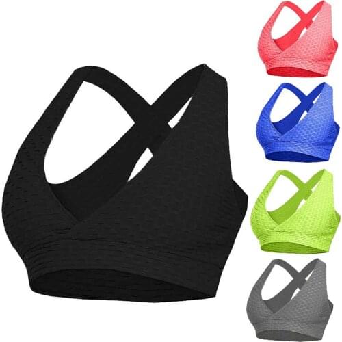 Womens Crisscross Sports Underwear Plus Size Beauty Back Gatherer Type Fitness Vest Bra Push Up Lingerie бюстгальтер женский g4