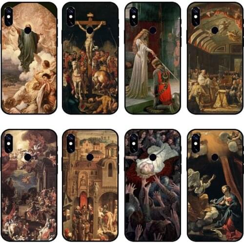 Medieval Middle Ages Oil Painting Phone Cases For Xiaomi Redmi 7 8 9t a3Pro 9se k20 mi8 max3 lite 9 note 9s 10 pro Soft silicone