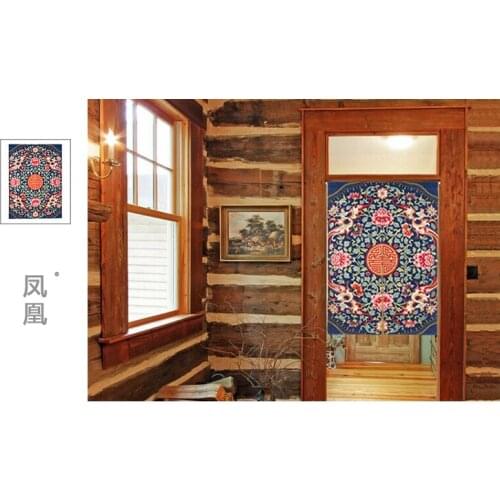Chinese Phoenix Phenix Fenghuang Noren Thicken Door Curtain Japan Totem Decoration Portiere Hangings Door for Living Room
