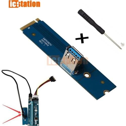 M.2 NGFF to PCI-E X16 Slot Transfer Card Mining Pcie Riser Card VGA Extension Line