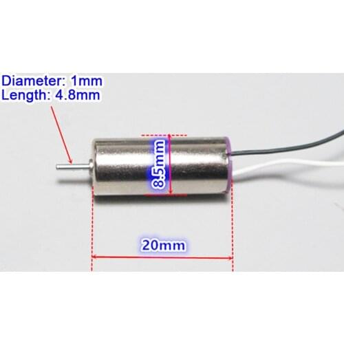 Mini Electric 8520 Coreless Motor DC 3.7V High Speed 1S 0.3 Modulus 8 Teeth Copper Gear Nd Magnet for Quadcopter Aircraft Model
