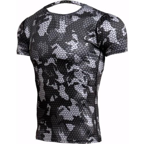 Rashguard Mens Sports Running T-shirt Men Camouflage Gym Fitness MMA Training Shirts Dry Fit Sportswear Top Soccer Jerseys