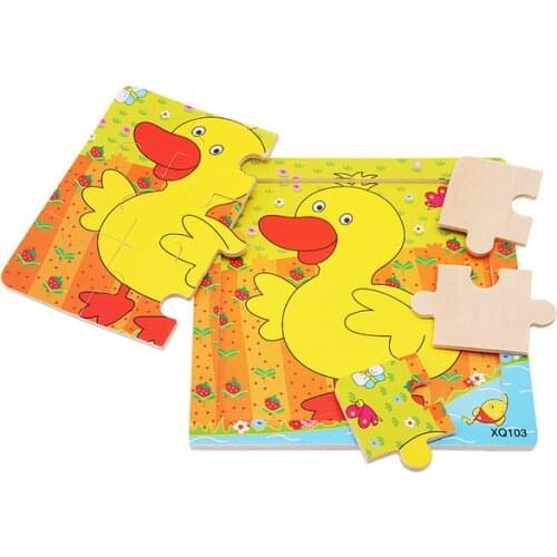 HOGNSIGN 2018 New Arrival Wooden Babies Jigsaw Puzzles Game Puzzle Duck Pattern Unisex Baby Childrens Early Education Infant