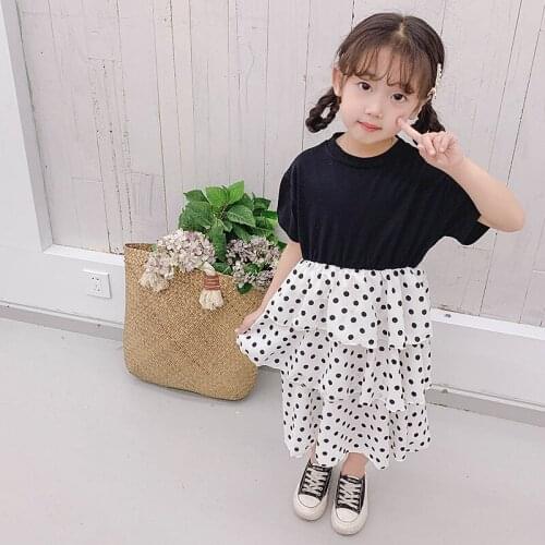 Baby Girl Clothes Childrens Princess Dress Kids Dresses for Girls Toddler Dot Polka Casual Short Sleeves Dress Vestido Infantil