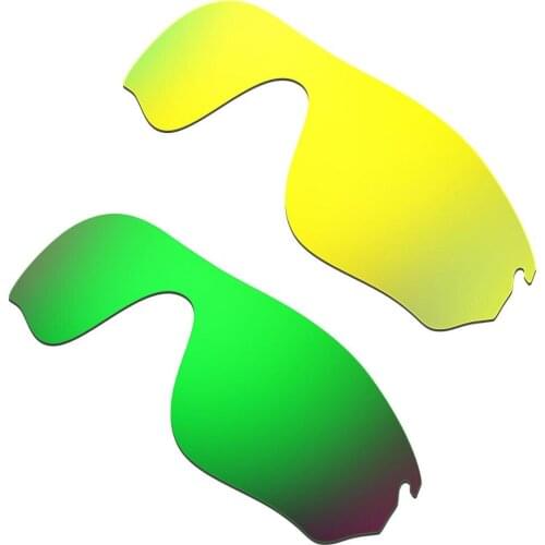 HKUCO Gold/Green 2 Pairs Polarized Replacement Lenses For RadarLock-Edge Sunglasses Increase Clarity