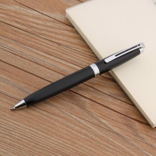 Metal school GIFT PEN silver black wave Ballpoint Pen