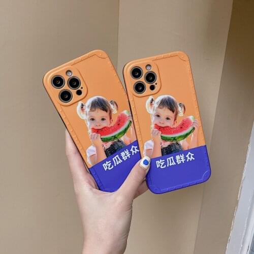 IPhone12 Watermelon Girl 11ProMax Phone Shell XR Apple SE2 Cute Xs Silicone 7/8Plus Iphone 11 Phone Cases