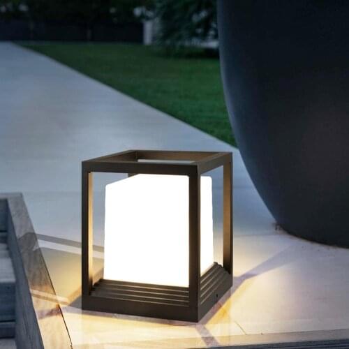 LED solar stigma light outdoor square wall lamp modern lighting outdoor household project waterproof pillars lamp